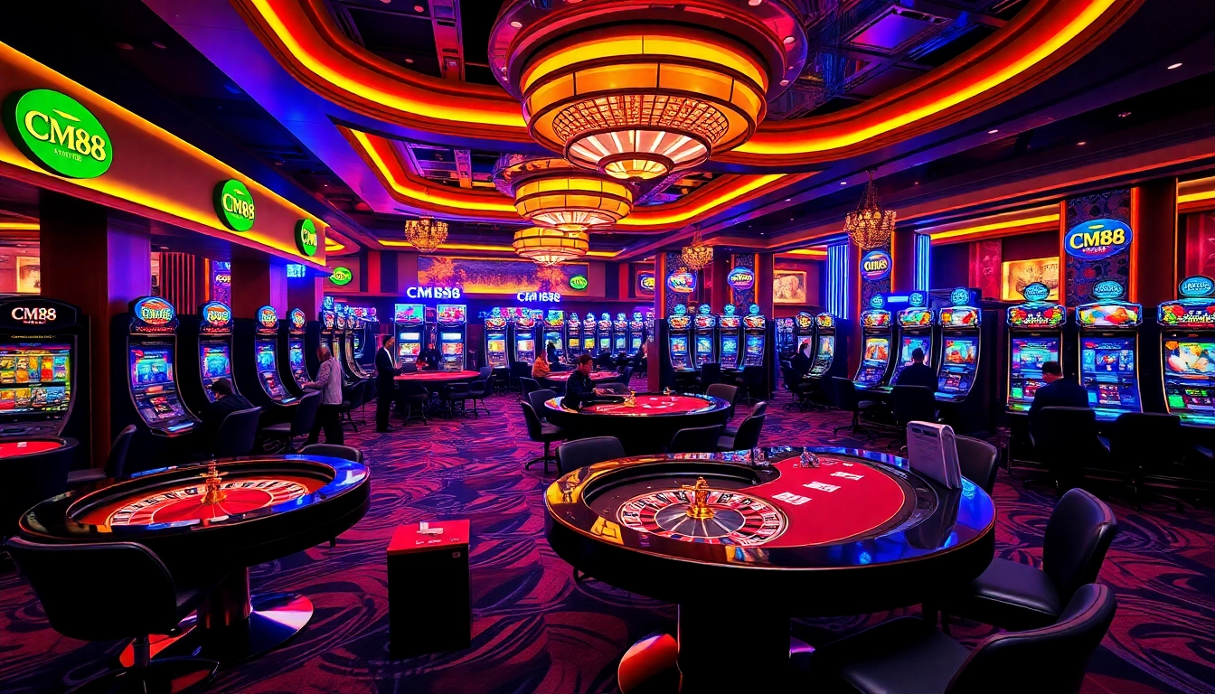 CM88 casino scene with roulette tables and players enjoying betting activities