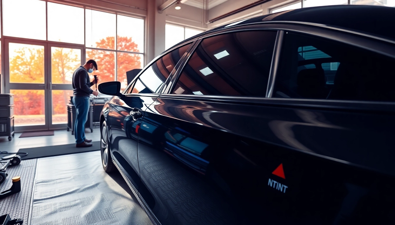 Get high-quality window tint near me during a professional car tinting service.