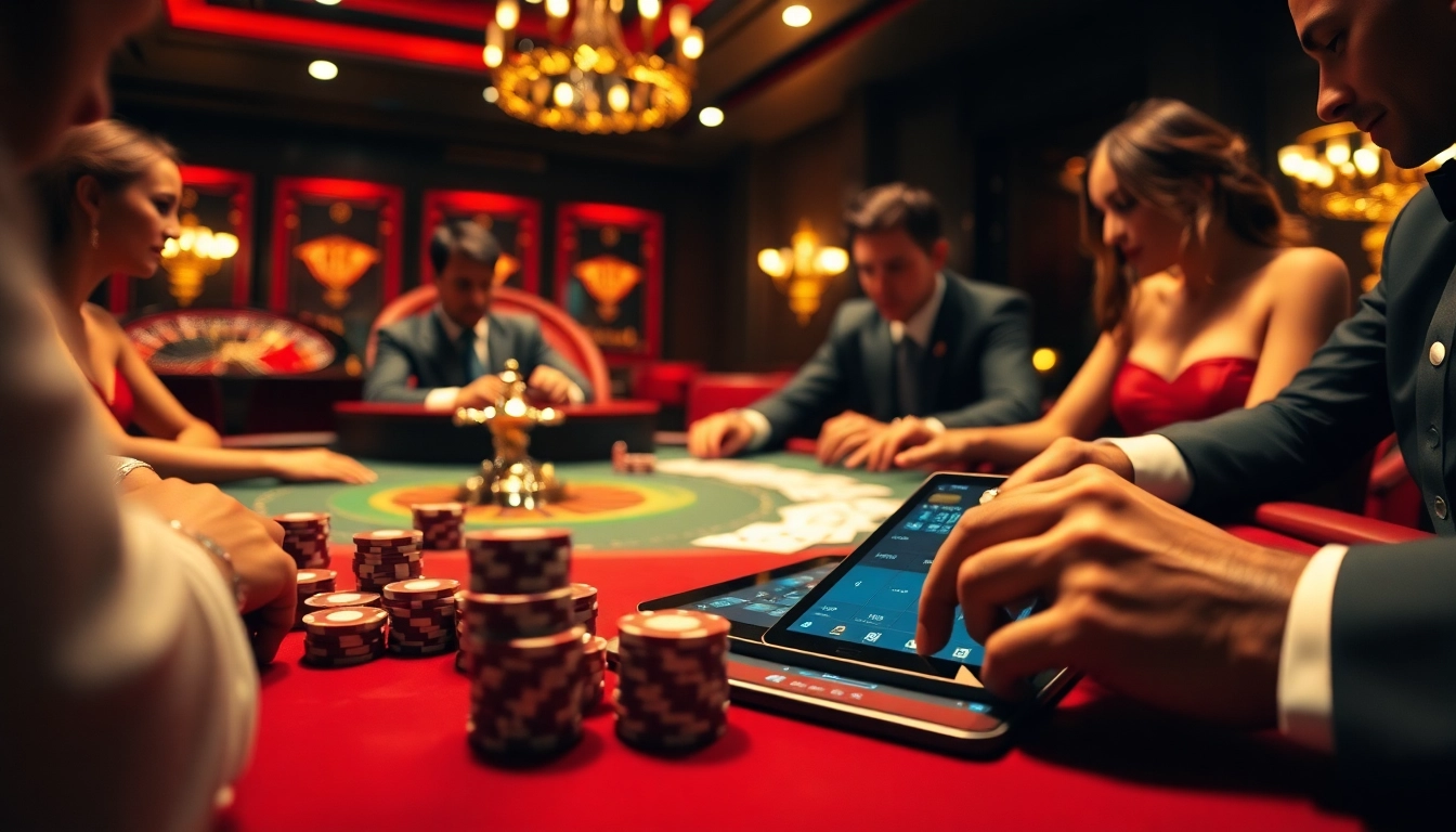 Intense poker gameplay scene at kk55.global with luxurious ambiance and casino elements.