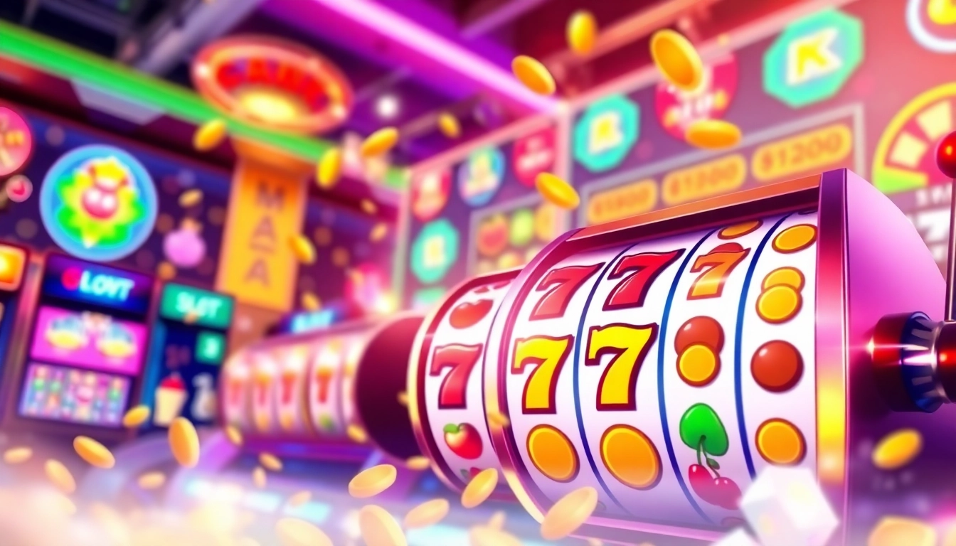 Jouer aux machines à sous en ligne sans dépôt avec un environnement de casino animé et joyeux