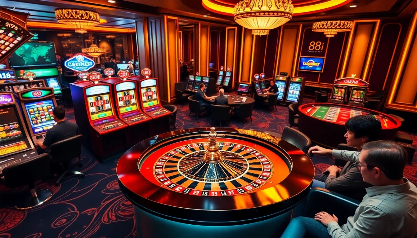 Engaging roulette table and online gambling interface at the 88i casino experience.