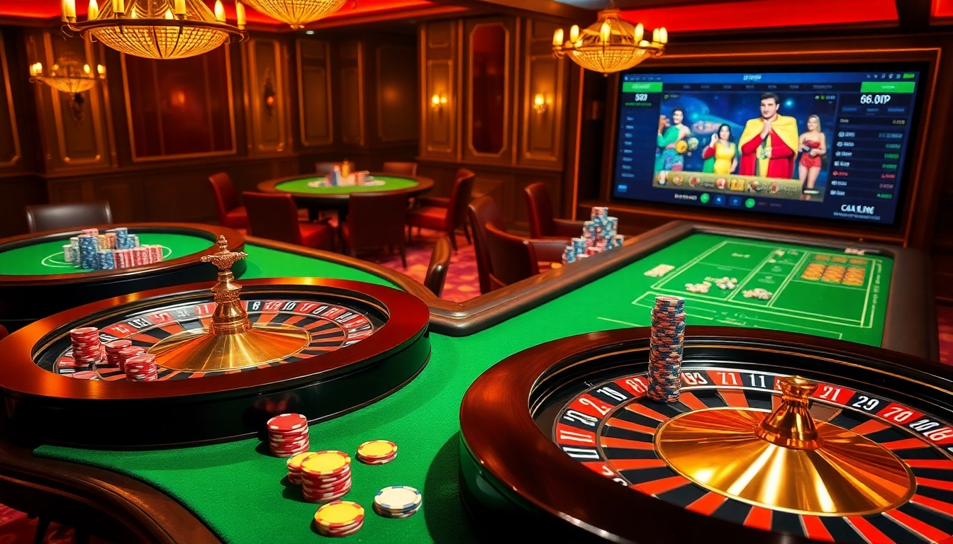 Exciting gaming scene with luxury casino elements and online gambling interface from https://68vip.plus/.