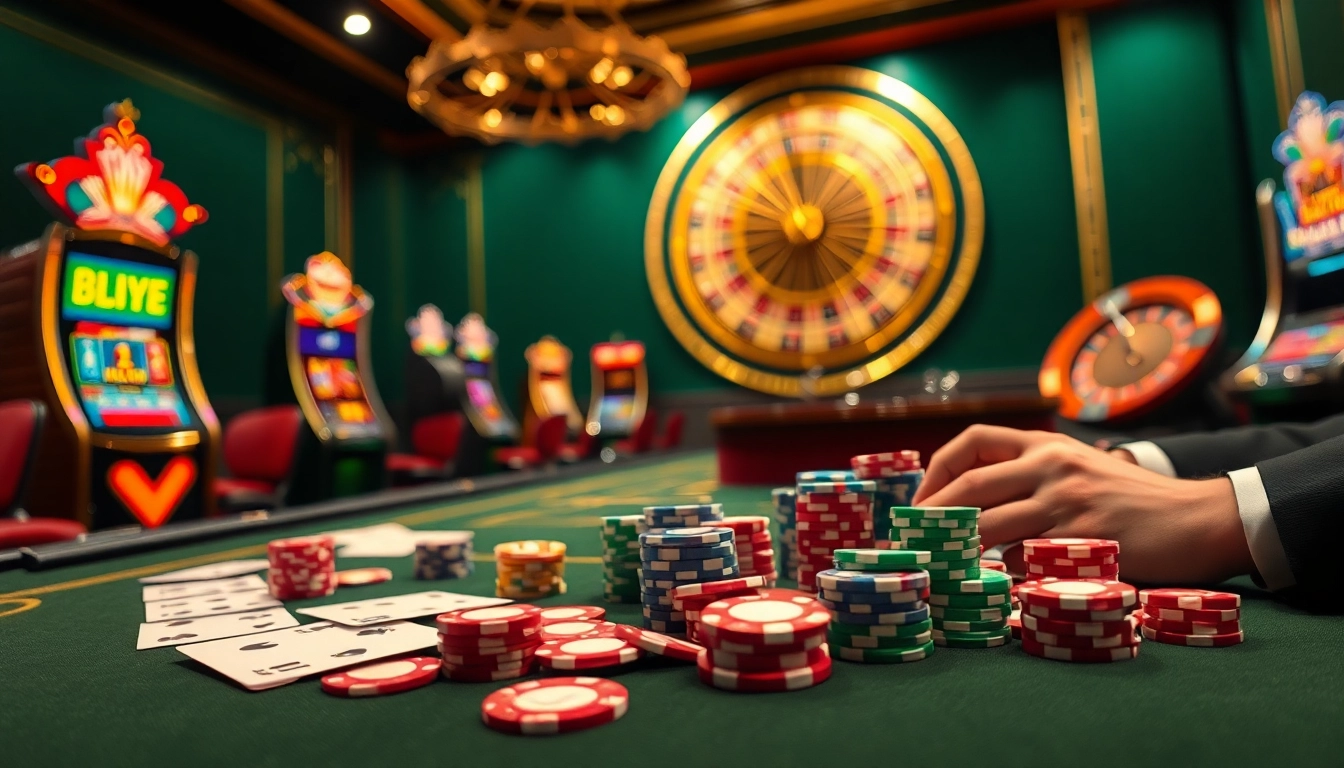 Enjoy thrilling gameplay at the meilleur casino en ligne crypto, featuring vibrant slot machines and poker tables.