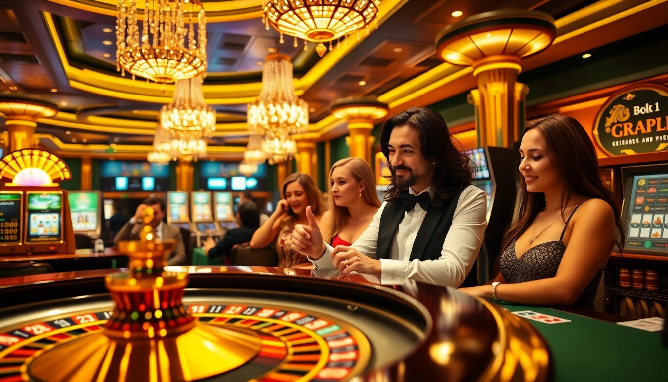 Engage with RIKVIP online gambling featuring vibrant casino elements and thrilling players.